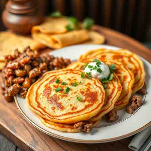 Hungarian Ground Beef Sour Cream Pancakes | Recipe
